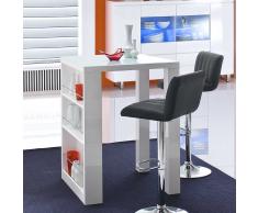 Hochglanz Bartisch in Weiß 80 cm