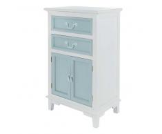 Flur Kommode im Shabby Chic Design Weiß Hellblau