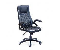Ergonomischer Bürostuhl in Schwarz Wippfunktion