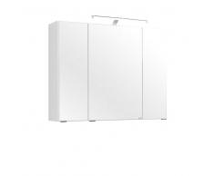 Bad Spiegelschrank mit LED Leuchte 80 cm breit