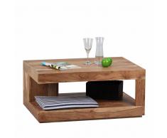 Wohnzimmer Couchtisch aus Akazie Massivholz 90 cm breit