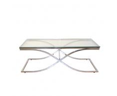 Design Couchtisch aus Sicherheitsglas Stahl