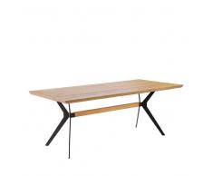 Esszimmertisch im Loft Style Wildeiche massiv Metall