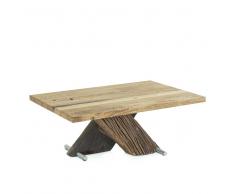 Wohnzimmer Couchtisch aus Teak Recyclingholz Eiche massiv