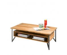Couchtisch aus Eiche Massivholz Metall Retro