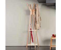 Standgarderobe in Eiche Weiß modern