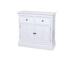 Landhausstil Kommode in Weiß 80 cm