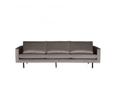 Retro Sofa in Taupe Samtbezug