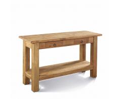 Konsolentisch aus Teak Massivholz 2 Schubladen