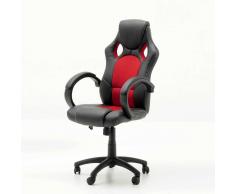 Ergonomischer Bürostuhl in Rot Schwarz Racer Design