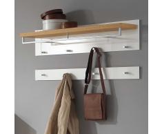 Wandgarderobe in Weiß Hochglanz Kindergarderobe (2-teilig)