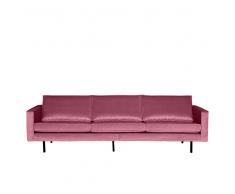Retro Sofa in Pink Samtbezug modern
