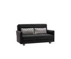 Schlafcouch in Anthrazit mit Armlehnen