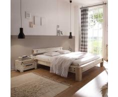 Designerbett im Vintage Style Akazie Massivholz
