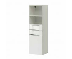 Kleiner Badschrank mit offenen Fächern Weiß Hochglanz