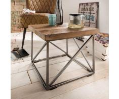 Sofatisch aus Teak Massivholz Metall