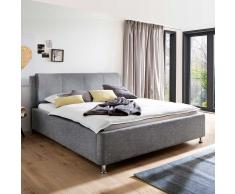 Komfortbett mit Lattenrosten Hellgrau