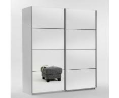 Schwebetürenschrank mit Spiegelfront Weiß