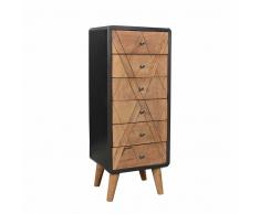 Schubladenkommode aus Teak Massivholz Stahl