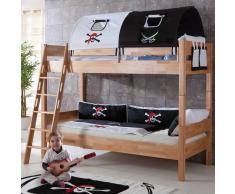 Massivholz-Piratenbett mit Tunnel Buche Massivholz
