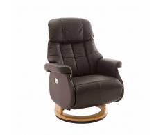 TV Sessel in Braun Leder elektrisch