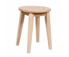 Sitzhocker aus Eiche Massivholz Rund