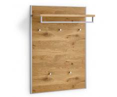 Wandpaneel Garderobe Eiche Bianco furniert Hutablage