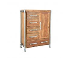 Brotschrank aus Sheesham Massivholz Loft Style
