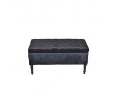 Sitzhocker in Schwarz aufklappbar