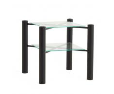 Metall Nachttisch aus Glasplatten 45 cm