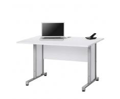Computer Schreibtisch in Weiß 120 cm