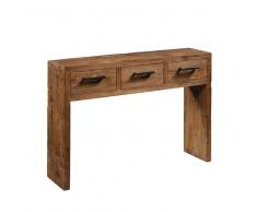 Konsolentisch aus Teak Massivholz Schubladen