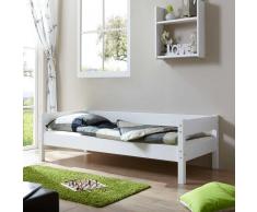 Kinderzimmer Bett in Weiß Buche Massivholz