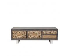 TV Board in Grau Holz ausgefallen