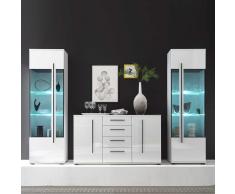 Wohnkombination für Esszimmer Weiß Hochglanz (3-teilig)