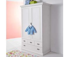 Wäscheschrank für Babyzimmer Kiefer Weiß