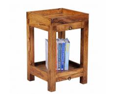 Blumensäule aus Sheesham Massivholz 40 cm
