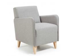 Design Sessel in Hellgrau Retro