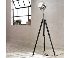 Stehlampe im Studio Design Schwarz Chrom