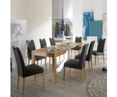 Eiche Ausziehtisch mit Polsterstühlen Massivholz (9-teilig)