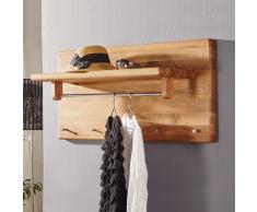 Wandgarderobe aus Wildeiche Massivholz 30 cm hoch