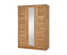 Massivholz Kleiderschrank aus Wildeiche Spiegel