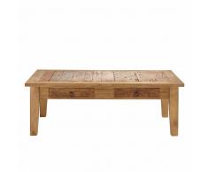 Couchtisch aus Teak Recyclingholz Landhaus rustikal