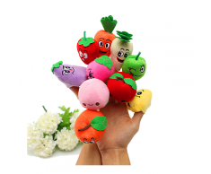 10 Stk Plüsch Fingerpuppen Puppe Obst Gemüse Satz Baby Spielzeug-Kuscheltier