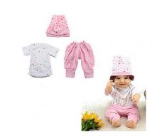 NPKDOLL 55cm Reborn Baby Puppe Kleidung Zubehör Spielzeug ohne Reborn Baby Puppe-Puppen