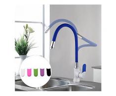 FRAP F4034 Multi-Farbe-Küchenarmatur Silica Gel Nose Jede Richtung Kalt-und Warmwasser-Mixer Weiß -Küche-Wasserhahn