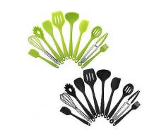 10 nbsp;stücke nbsp;Silikon nbsp;Antihaft nbsp;Hitzebeständig nbsp;Kochen Silikon Löffel Kochen Spatel Pasta Gabel Küchenutensilien Gadget Werkzeug Zubehör Set-Scoops