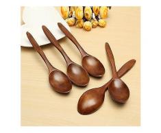 5Pcs Holz Kochen, Küchenzubehör, Kaffee, Tee Eis Creme Suppe Caterin Löffel Werkzeug-Besteck Set