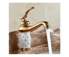 WANFAN nbsp;7301K nbsp;Home nbsp;Badezimmer nbsp;Luxuriöser nbsp;Gold Diamond Cystal Einhand-Warm- und Kaltwasserbecken-Wasserhahn-Badezimmer-Wasserhahn