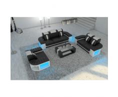 Design Sofagarnitur BELLAGIO 3-2-1 LED